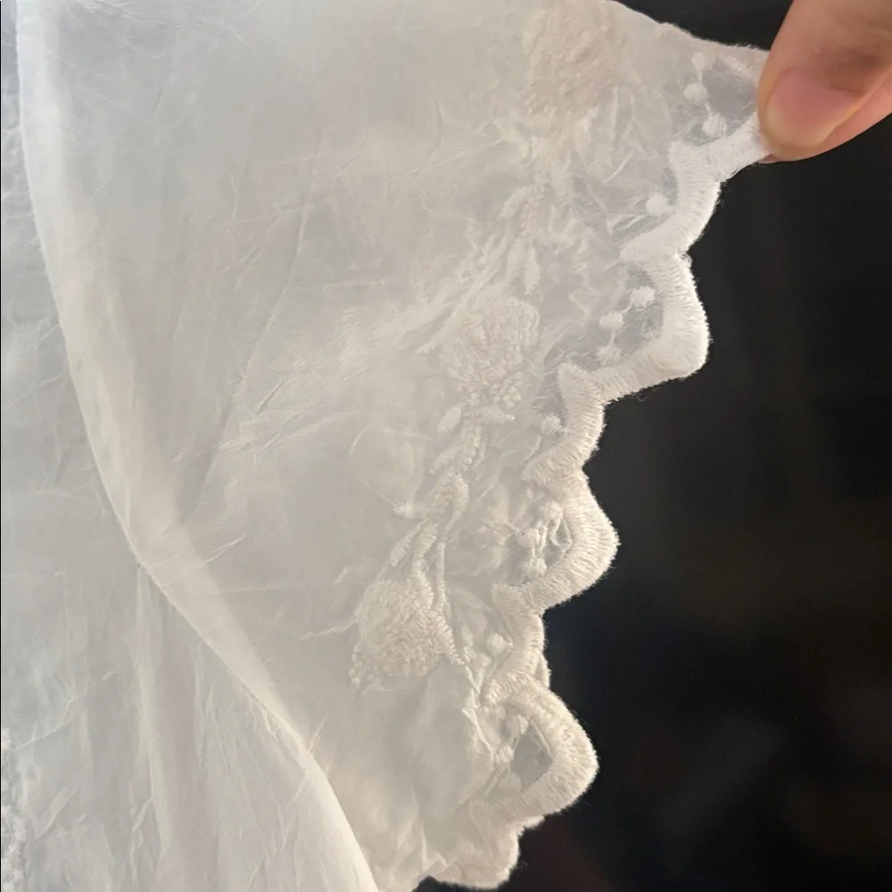 Johnny Was White Sheer Embroidered Tunic - Picture 5 of 10